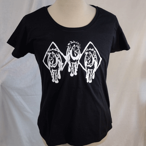 Hevoonen -ladyfit t-paita, musta