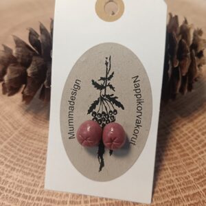 Pihlajanmarja -nappikorvakorut, eri värejä